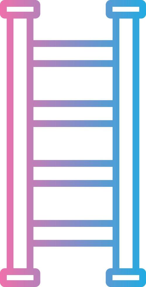 Step Ladder Line Gradient Icon Design vector