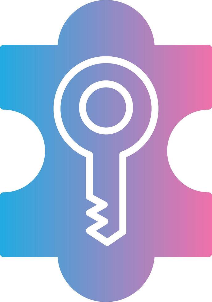 Puzzle Glyph Gradient Icon Design vector