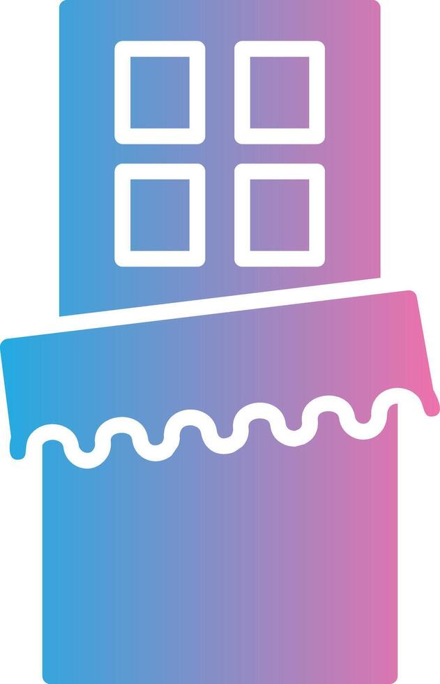 Chocolate Bar Glyph Gradient Icon Design vector