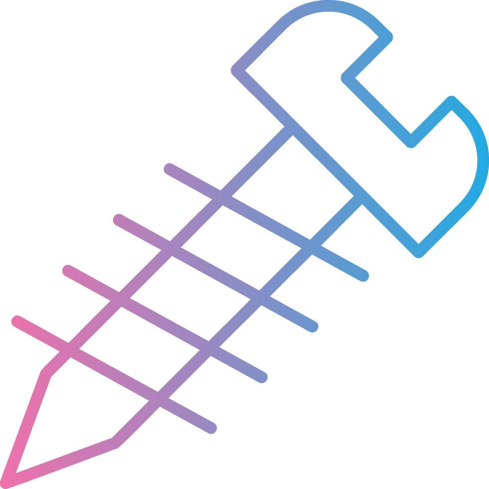 Screw Line Gradient Icon Design vector