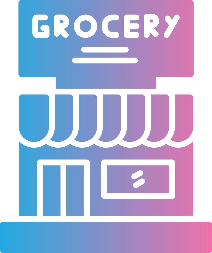 Grocery Store Glyph Gradient Icon Design vector