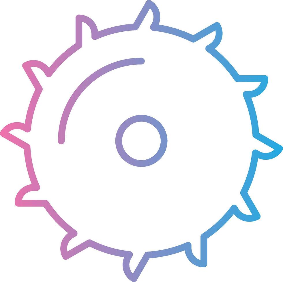 Saw Blade Line Gradient Icon Design vector