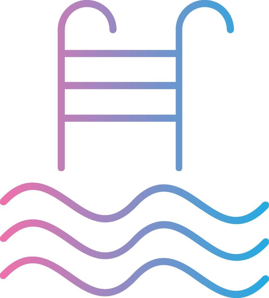 Swimming Pool Line Gradient Icon Design vector