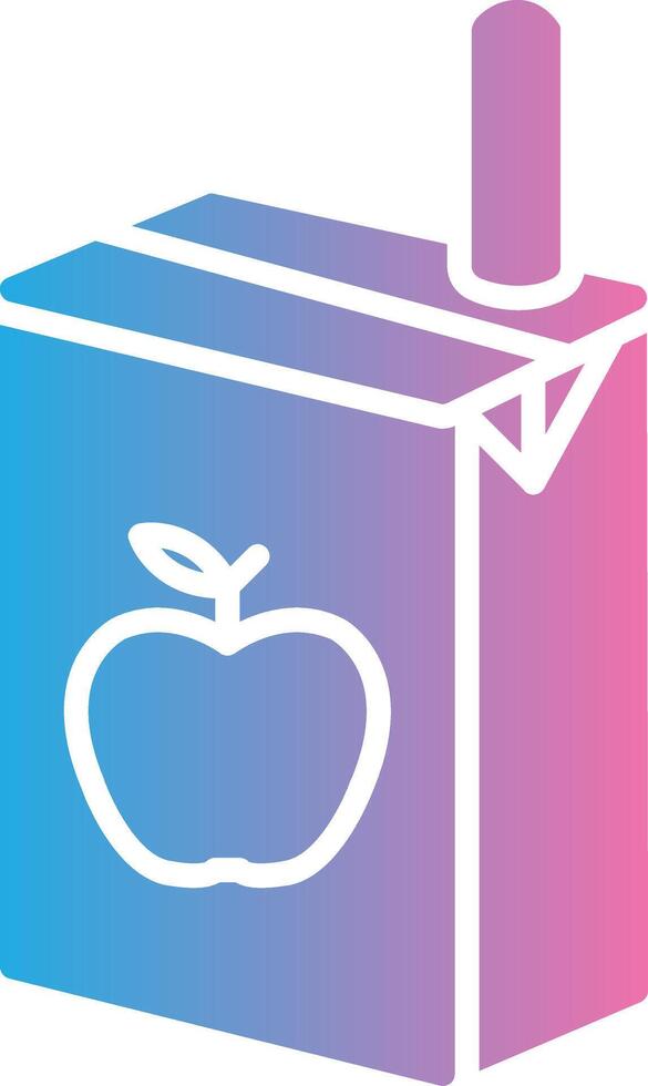 Juice Box Glyph Gradient Icon Design vector