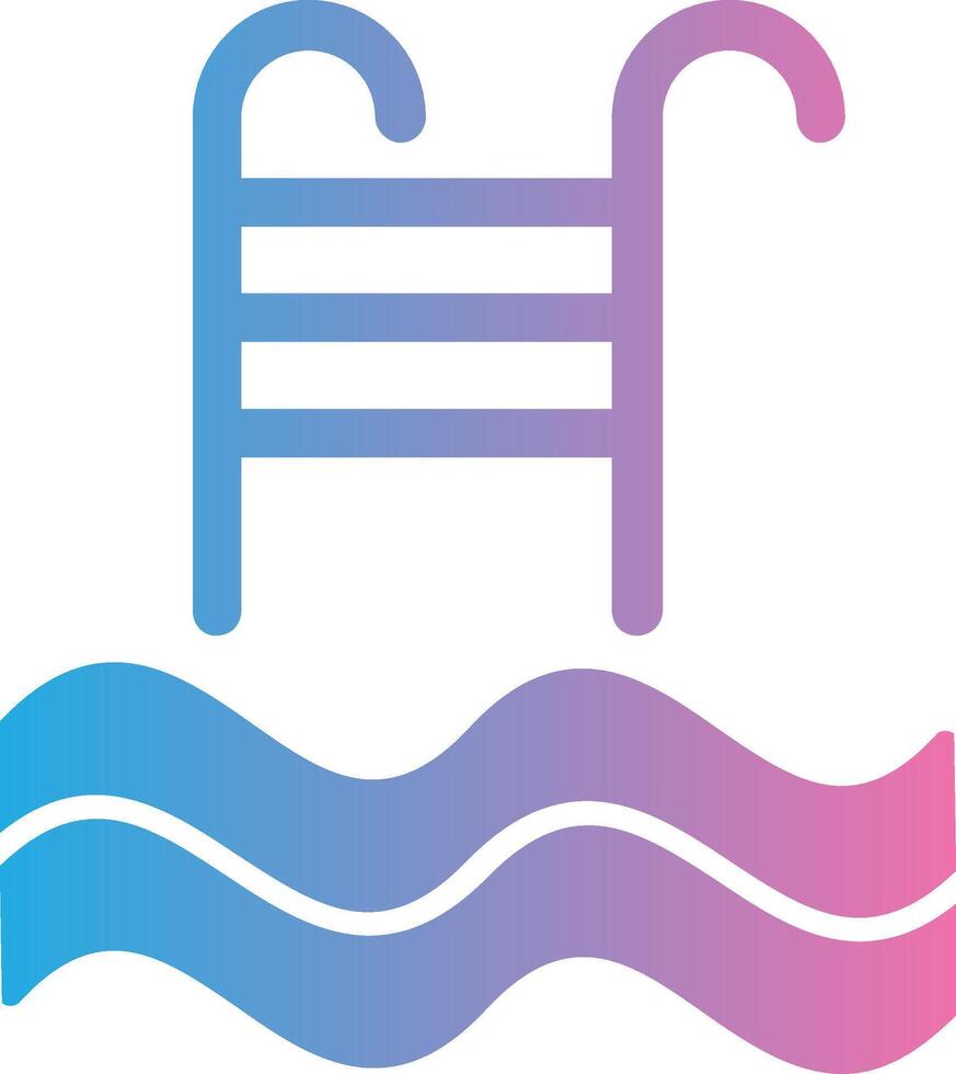Swimming Pool Glyph Gradient Icon Design vector