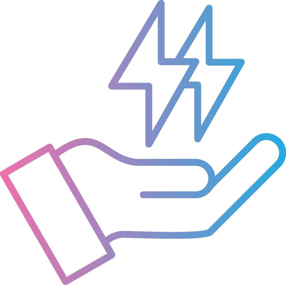 Save Energy Line Gradient Icon Design vector