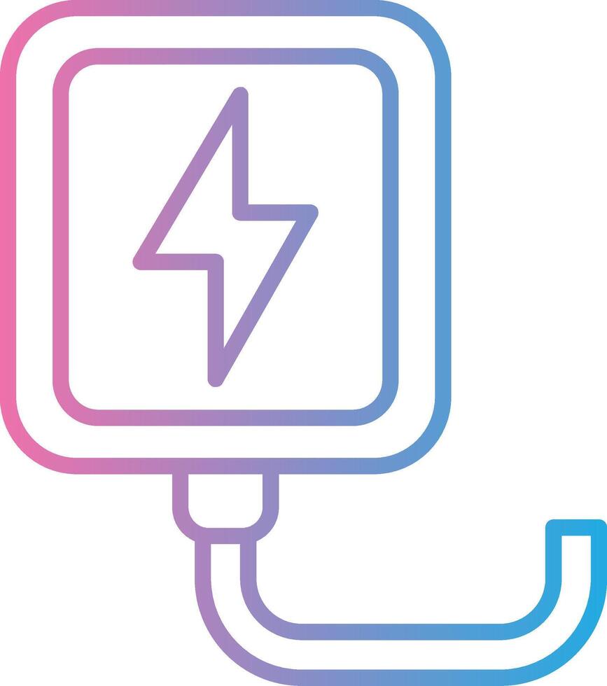 Wireless Charger Line Gradient Icon Design vector