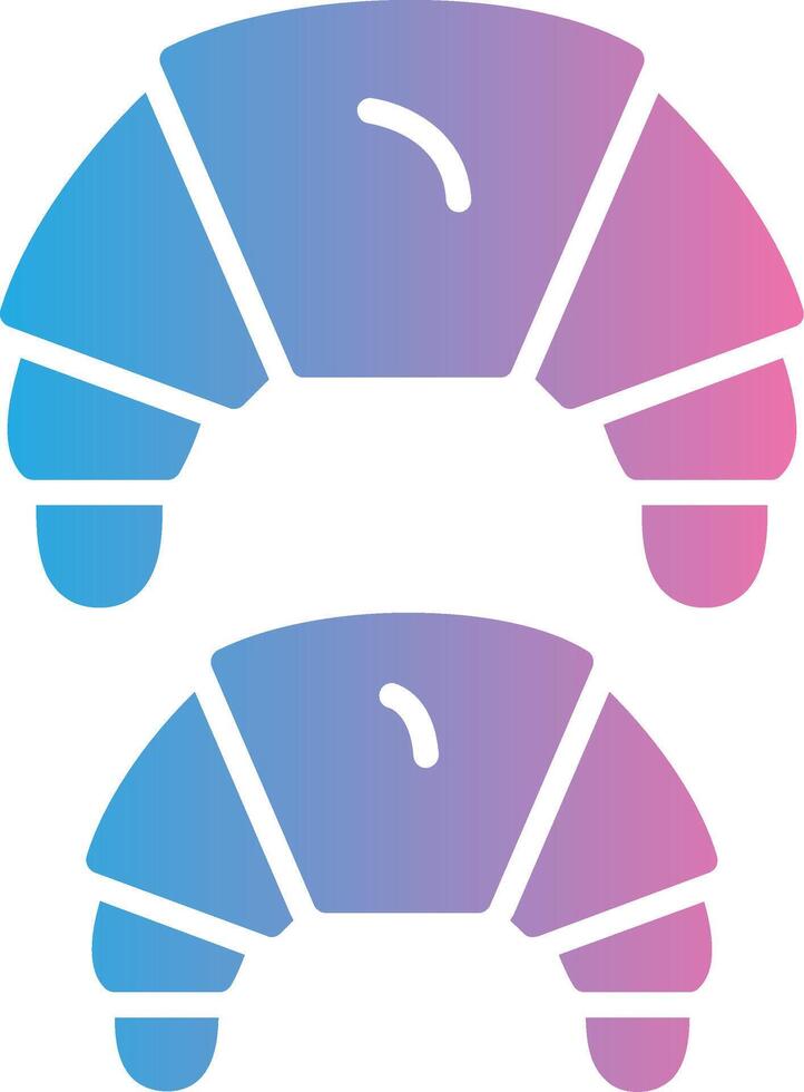 Croissant Glyph Gradient Icon Design vector