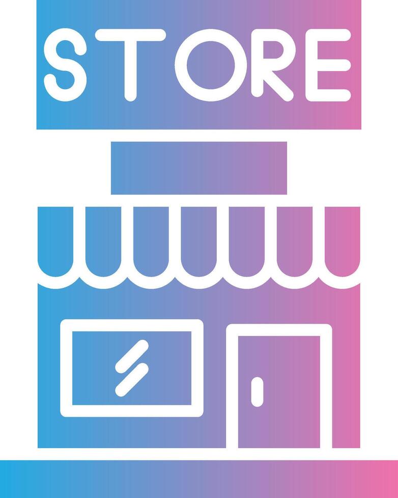 Store Glyph Gradient Icon Design vector