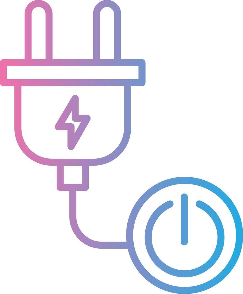 Power Button Line Gradient Icon Design vector