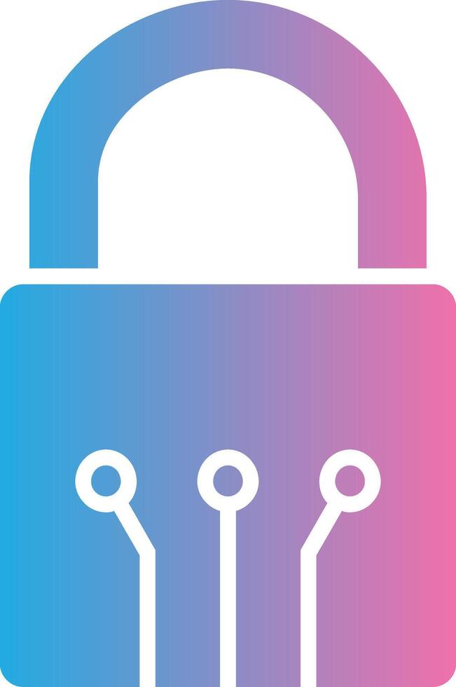 Padlock Glyph Gradient Icon Design vector