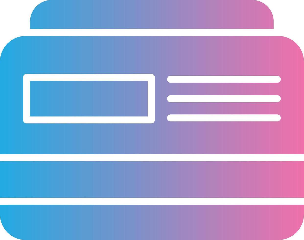 Debit Card Glyph Gradient Icon Design vector