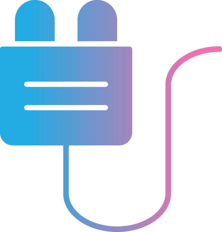 Plug Glyph Gradient Icon Design vector