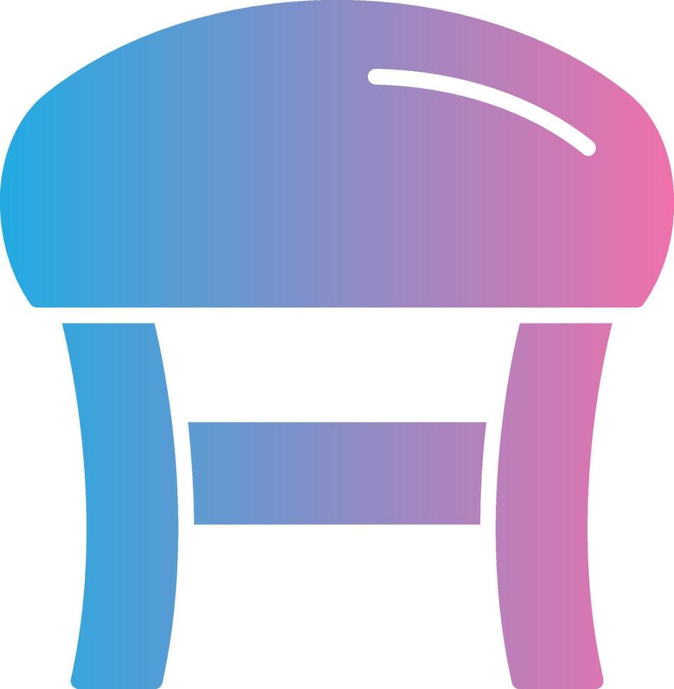 Stool Glyph Gradient Icon Design vector