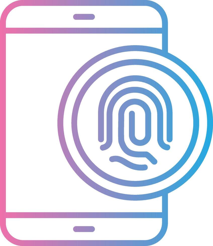 Biometric Identification Line Gradient Icon Design vector