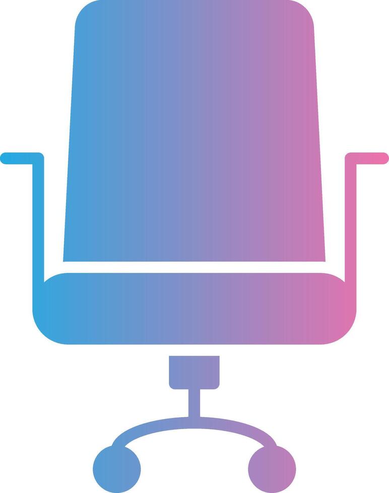 Office Chair Glyph Gradient Icon Design vector