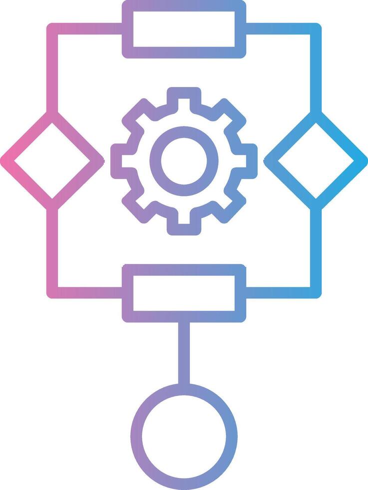 algoritmo línea degradado icono diseño vector