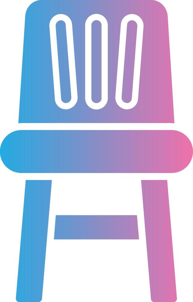 High Chair Glyph Gradient Icon Design vector