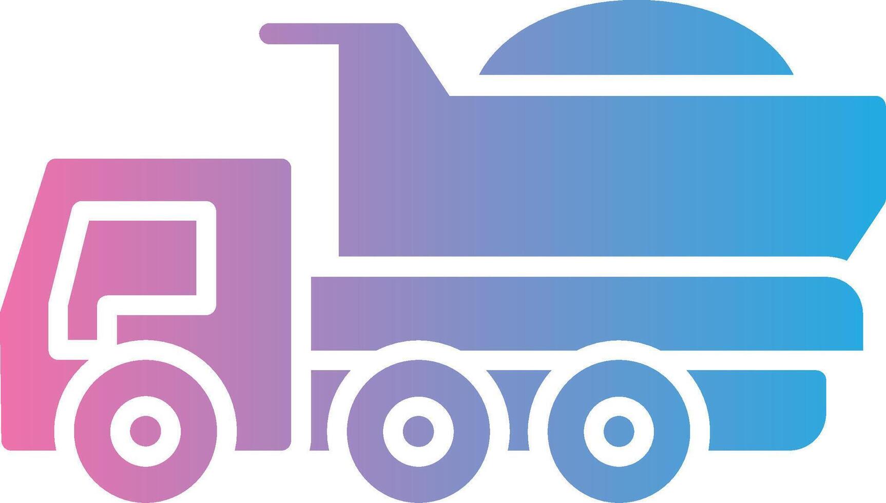 Dumper Truck Glyph Gradient Icon Design vector