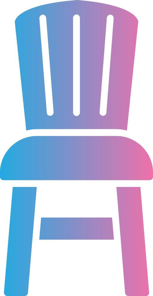 Dining Chair Glyph Gradient Icon Design vector