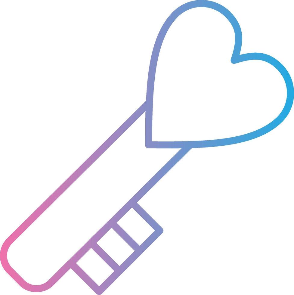 Love Key Line Gradient Icon Design vector