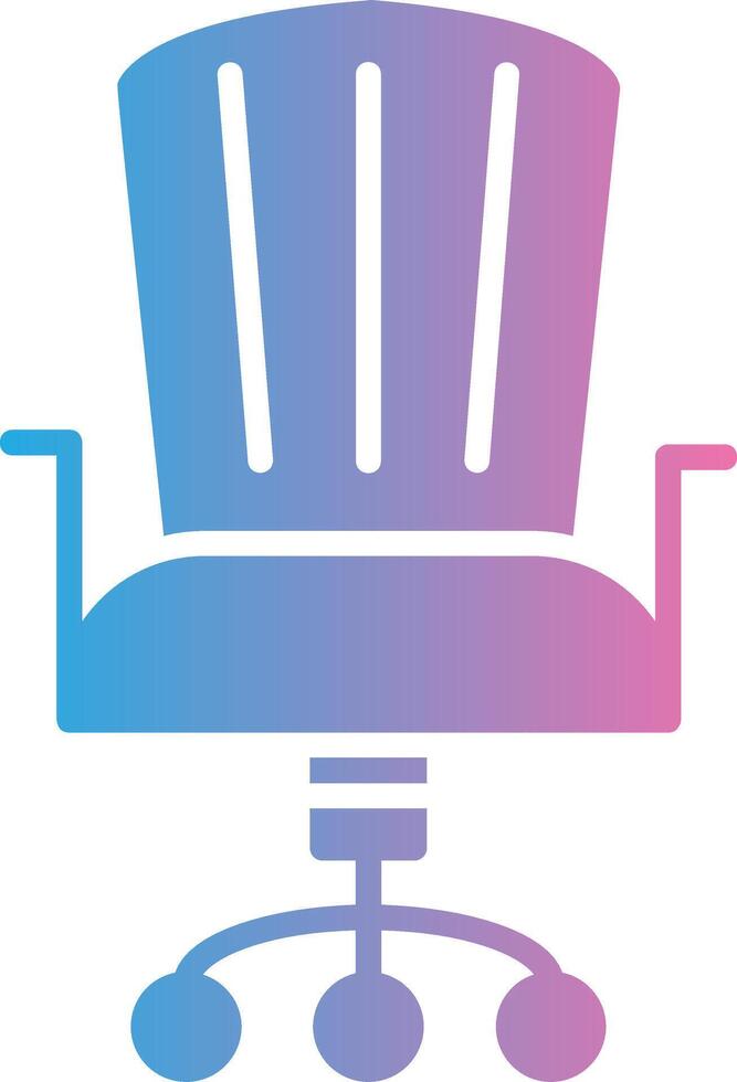 Office Chair Glyph Gradient Icon Design vector