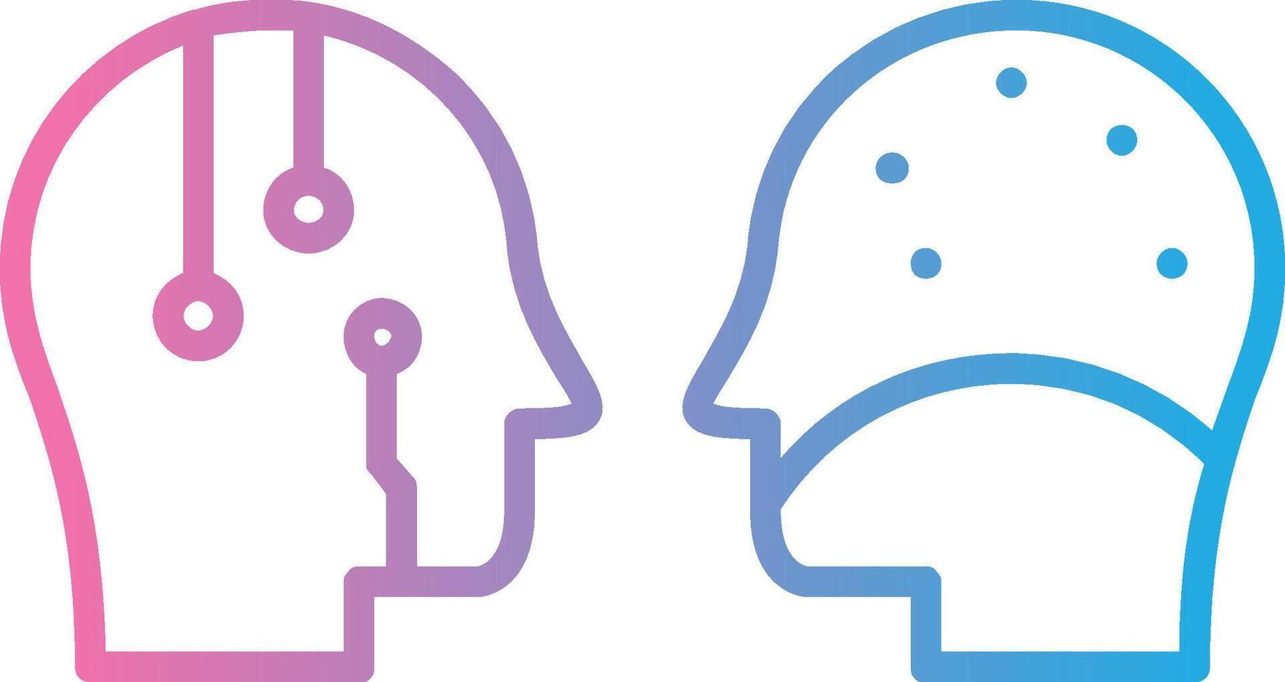 Turing Test Line Gradient Icon Design vector