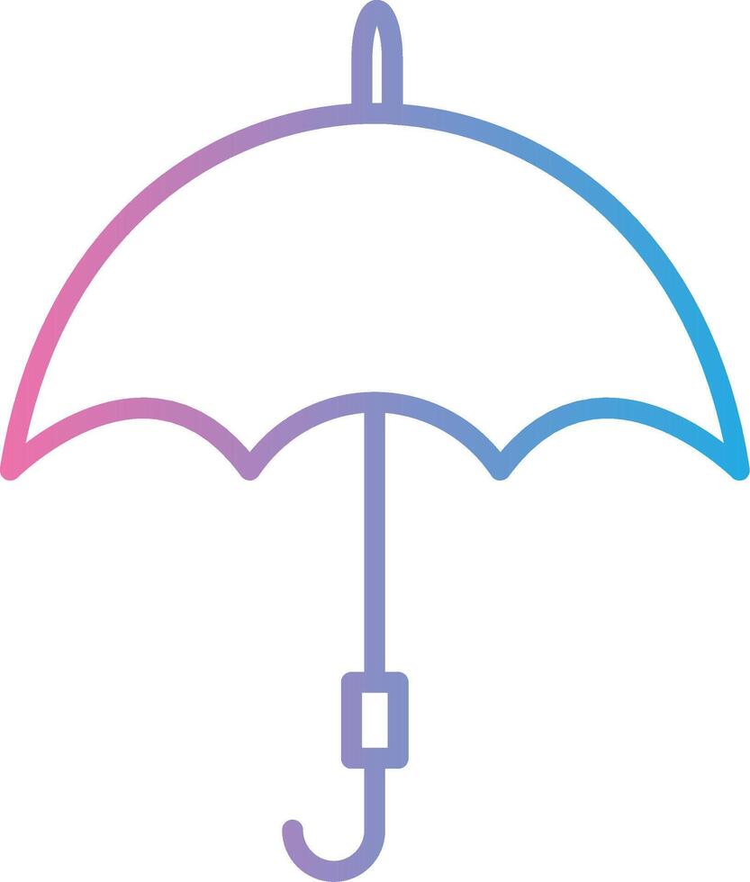 Umbrella Line Gradient Icon Design vector