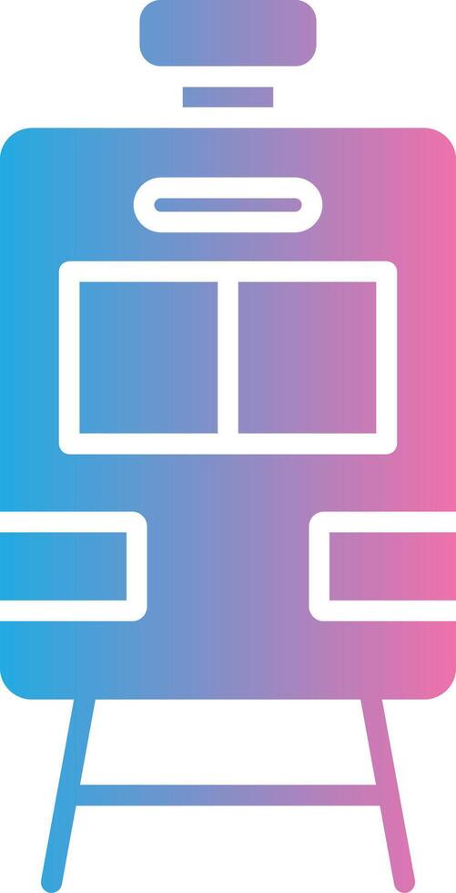 Train Glyph Gradient Icon Design vector