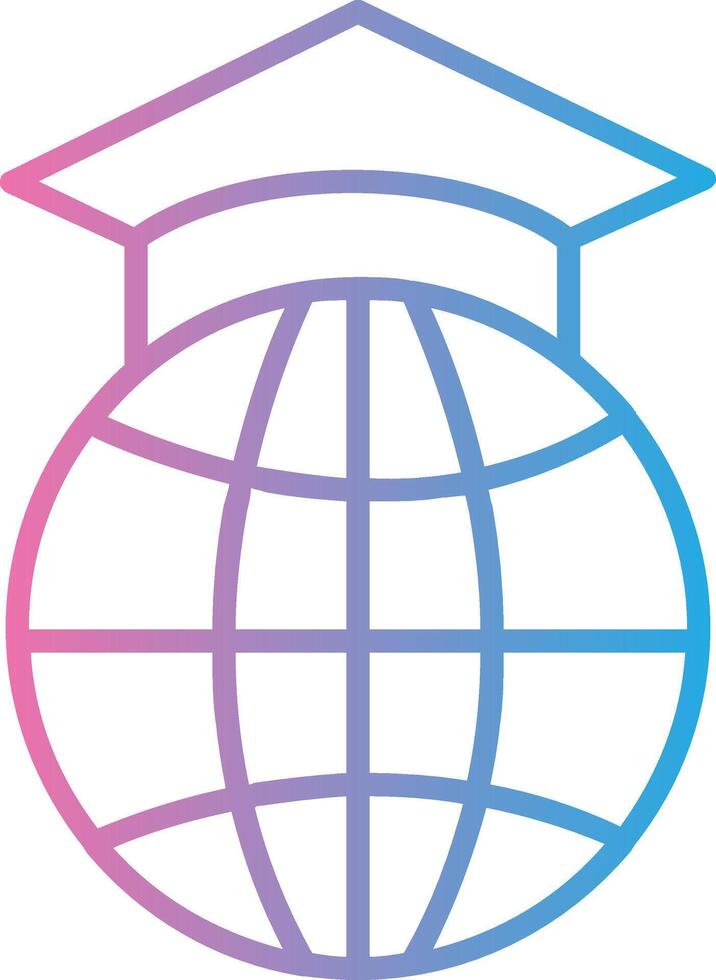 Study Abroad Line Gradient Icon Design vector