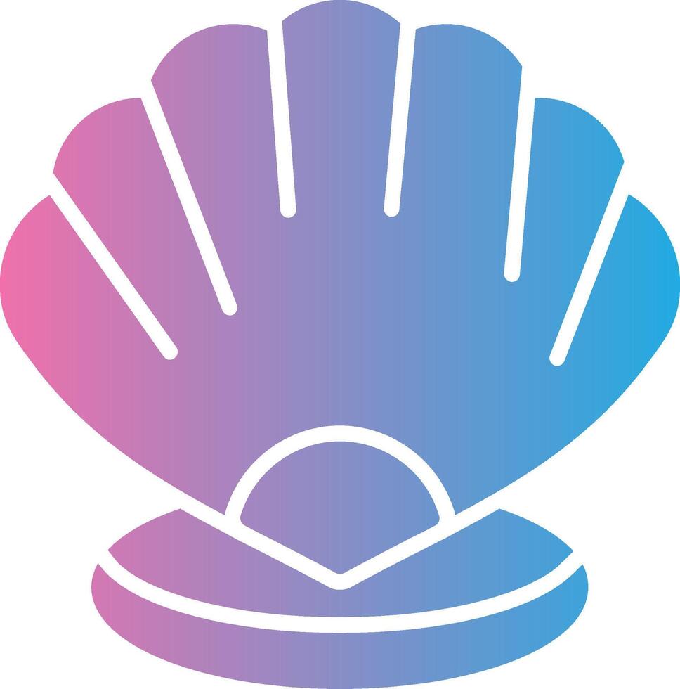 Shell Glyph Gradient Icon Design vector