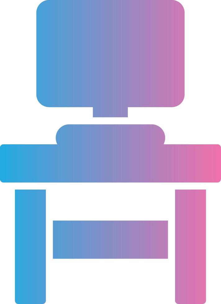 Stand Glyph Gradient Icon Design vector