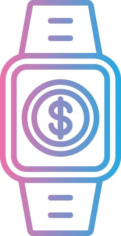 Payment Line Gradient Icon Design vector