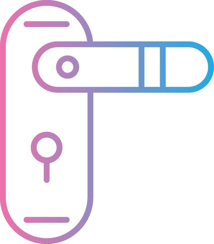Door Lock Line Gradient Icon Design vector