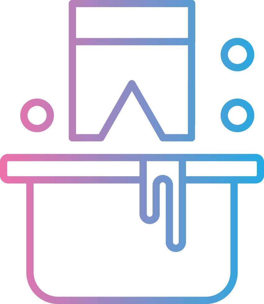 Washing Clothes Line Gradient Icon Design vector