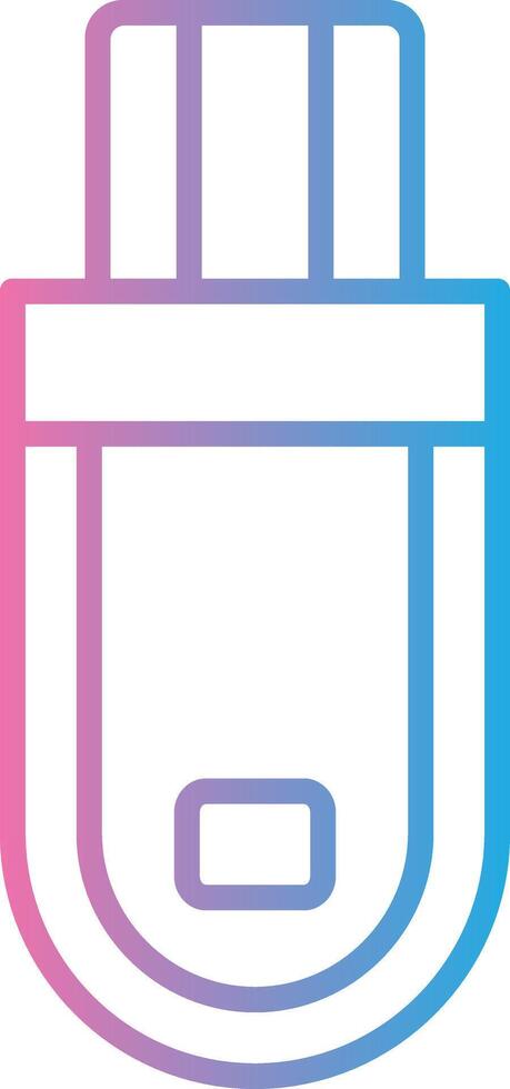 Flash Drive Line Gradient Icon Design vector