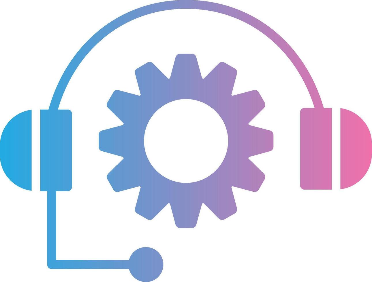 Support Glyph Gradient Icon Design vector