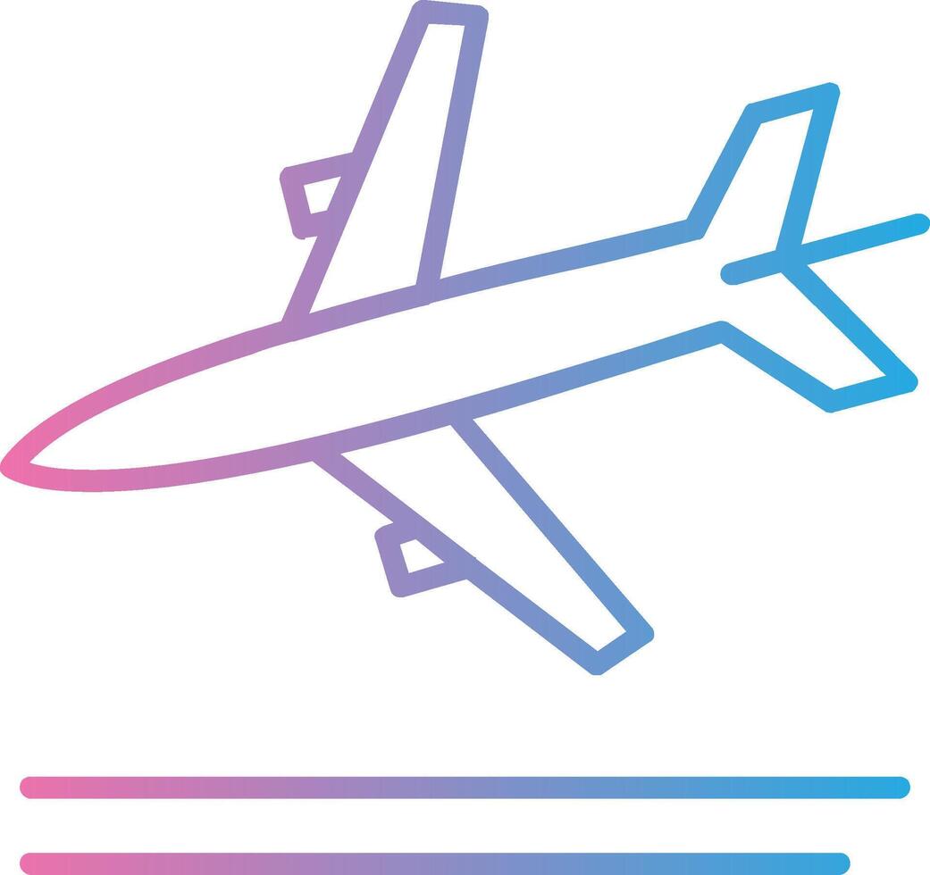 Landing Line Gradient Icon Design vector