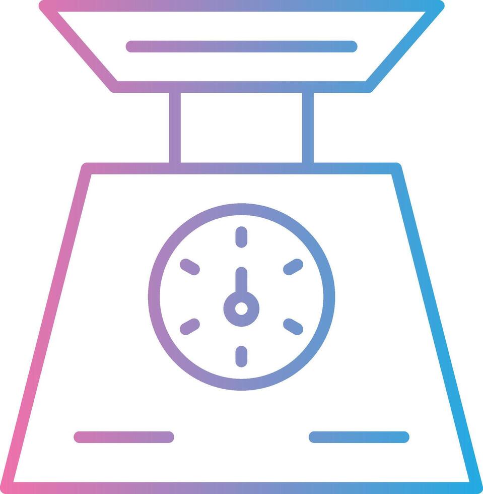 Weigh Scale Line Gradient Icon Design vector