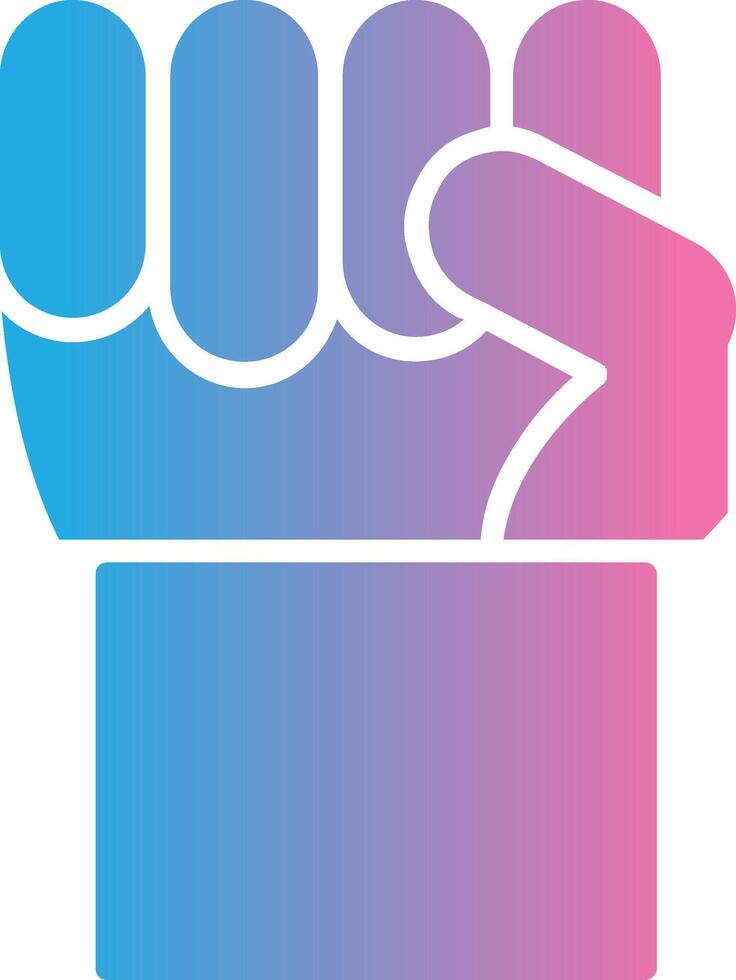 Fist Glyph Gradient Icon Design vector