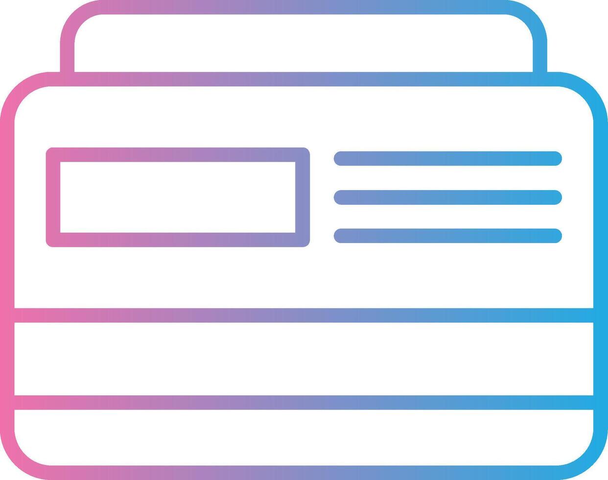 Debit Card Line Gradient Icon Design vector