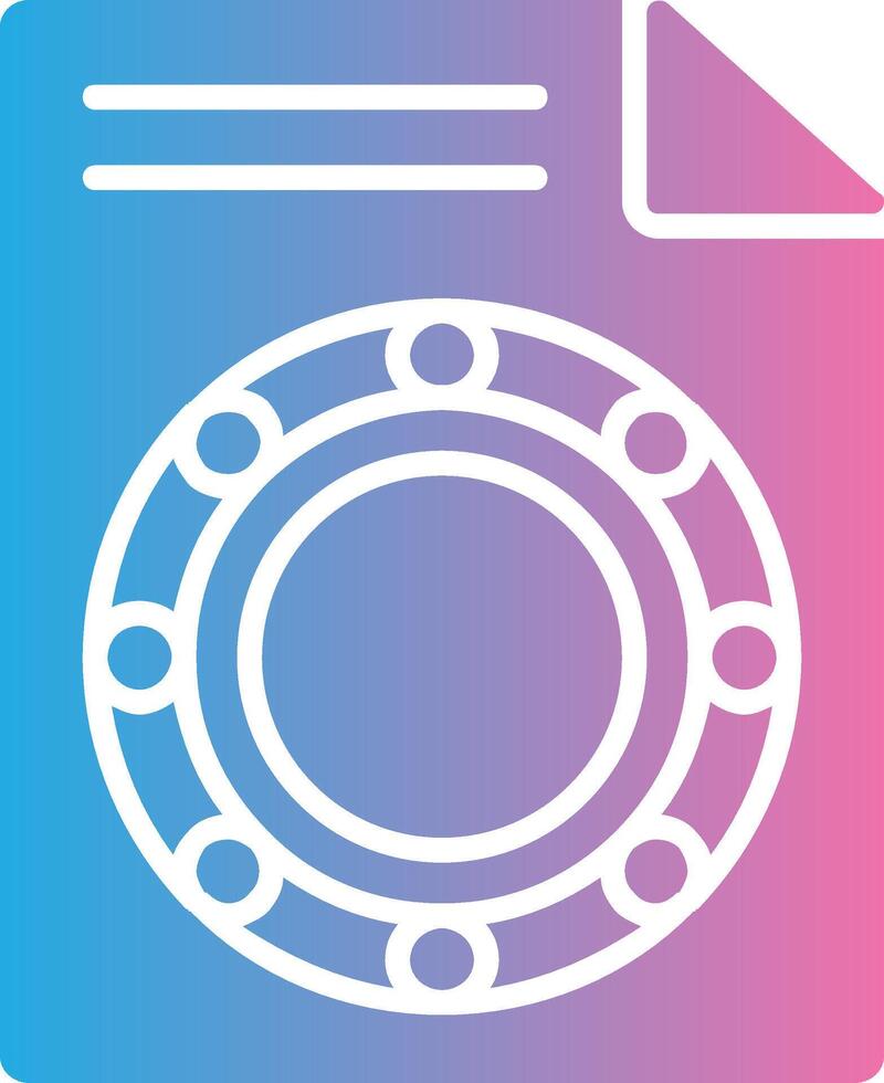 Ball Bearing Glyph Gradient Icon Design vector