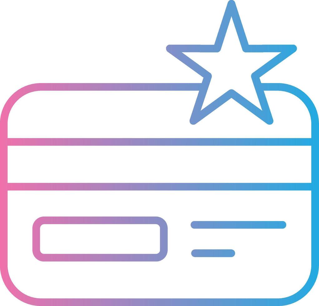 Loyalty Card Line Gradient Icon Design vector