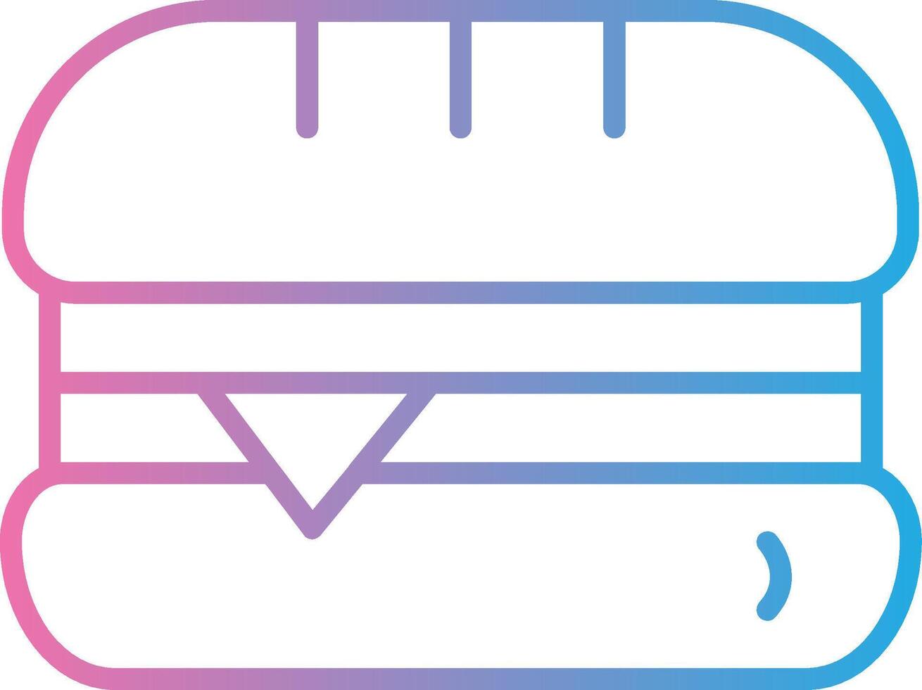 Sandwhich Line Gradient Icon Design vector