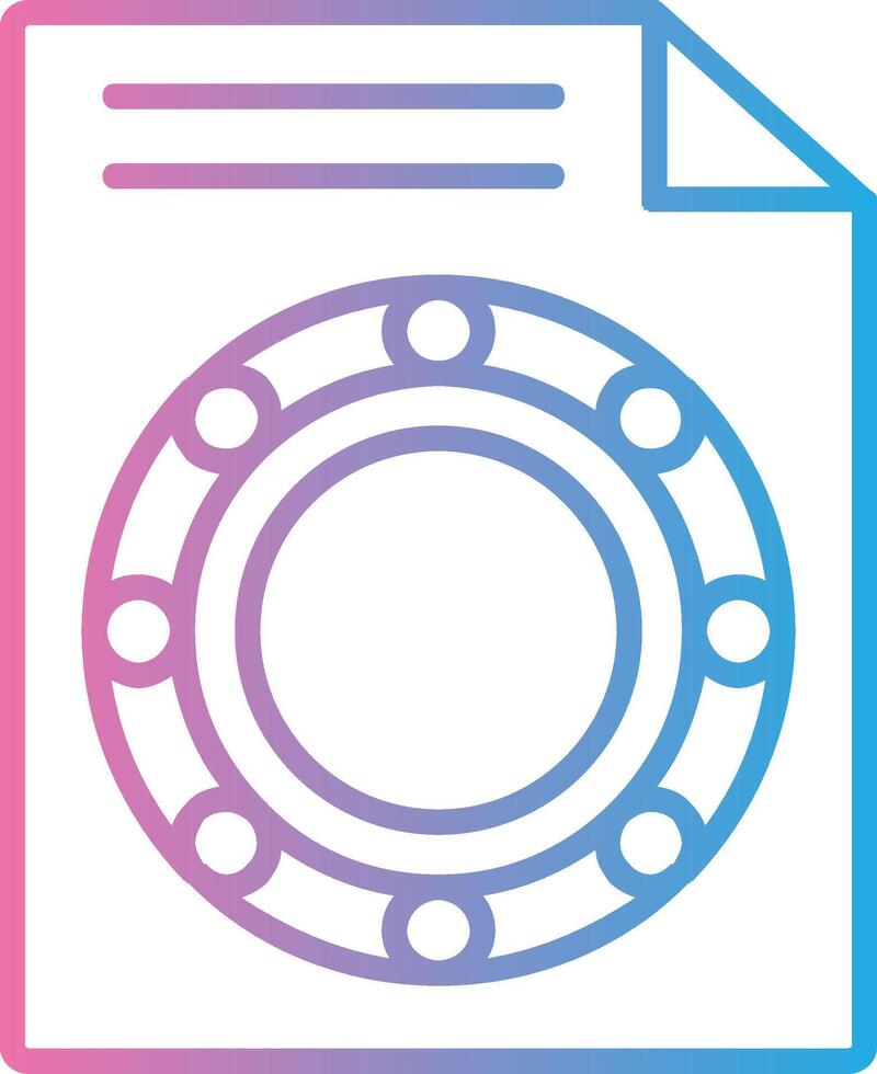 Ball Bearing Line Gradient Icon Design vector