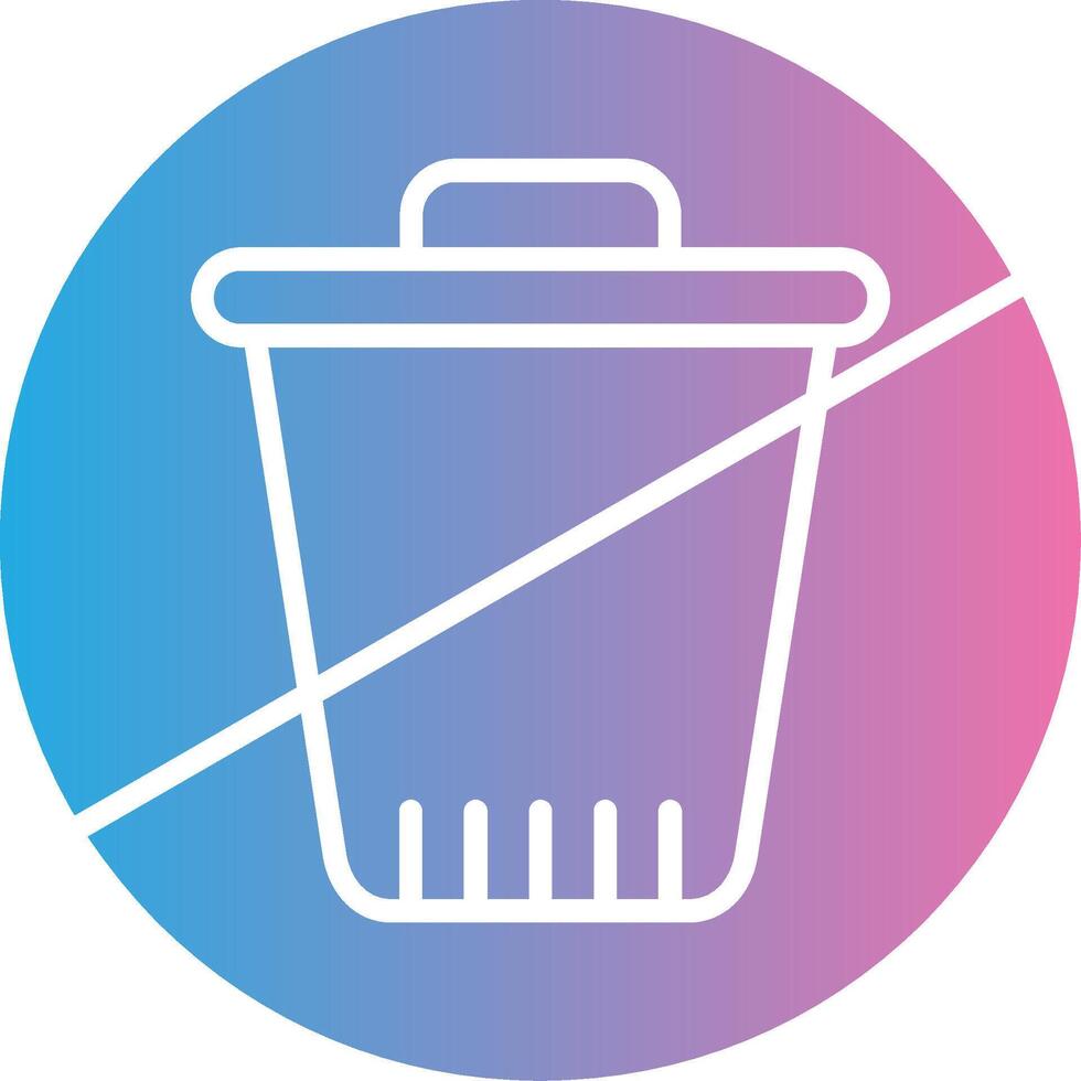 Zero Waste Glyph Gradient Icon Design vector
