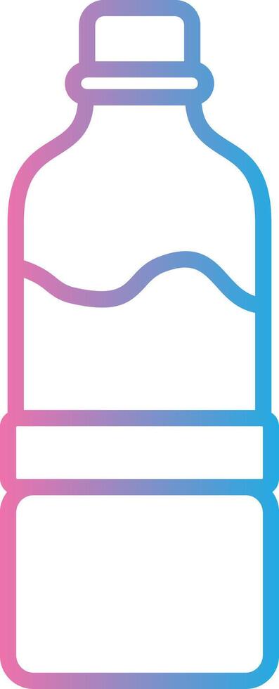 Water Bottle Line Gradient Icon Design vector