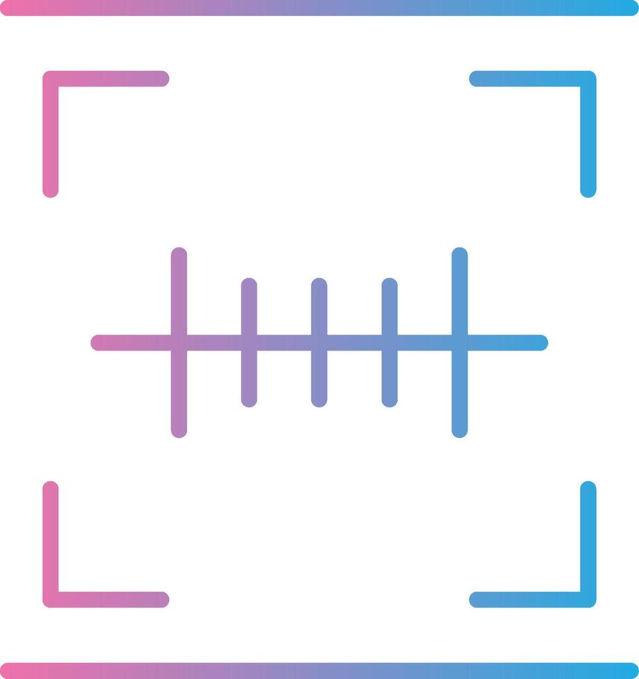 Barcode Scan Line Gradient Icon Design vector