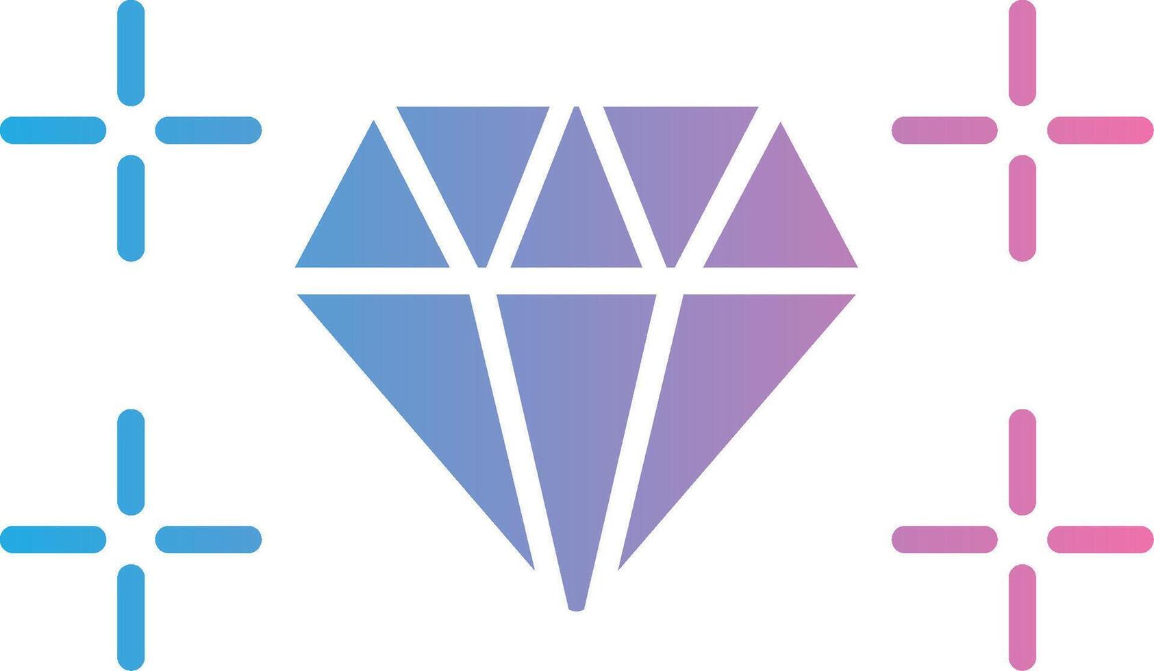 Diamond Glyph Gradient Icon Design vector