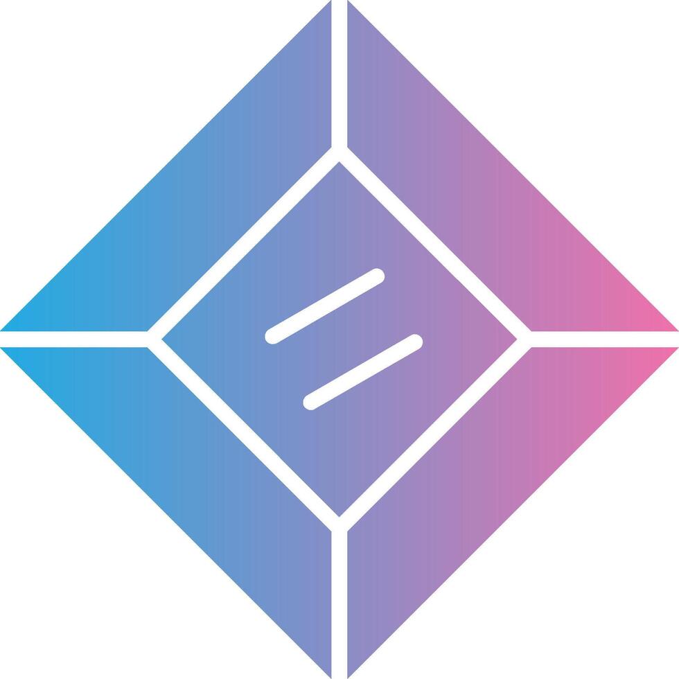 Gem Glyph Gradient Icon Design vector